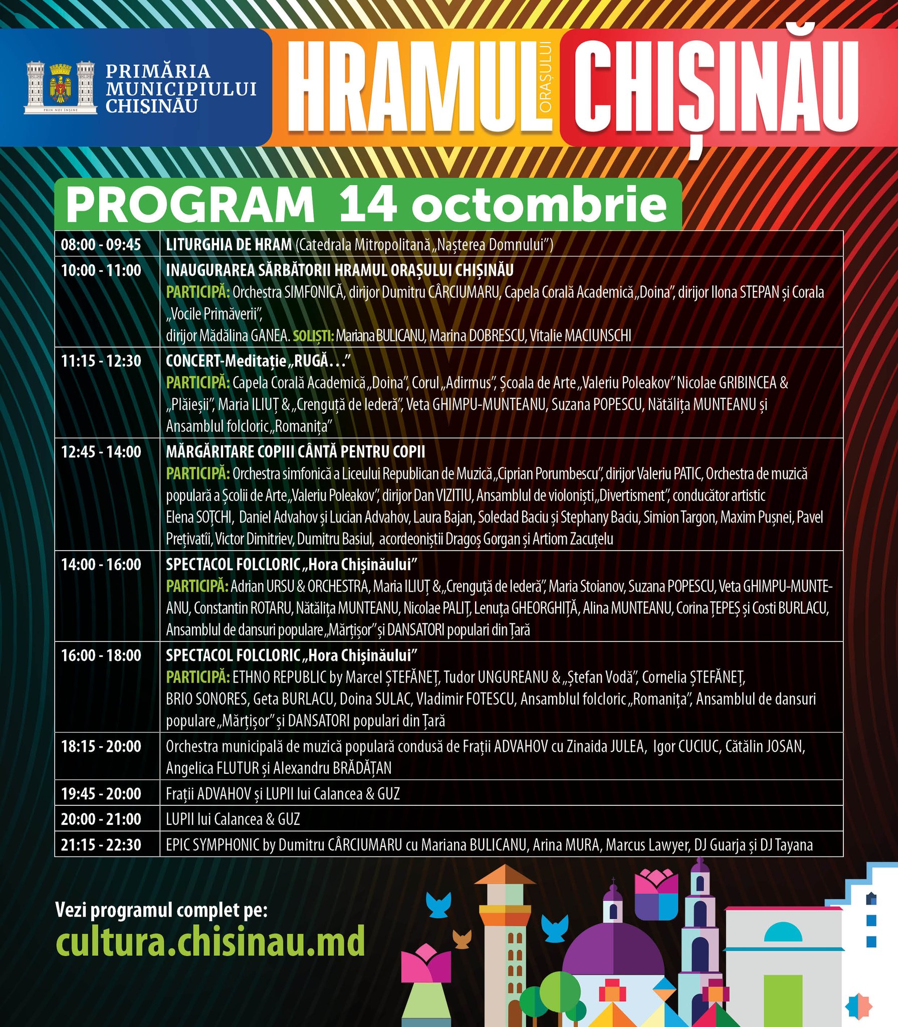 Chișinăul îmbracă haine de sărbătoare pe 14 octombrie, de Hramul Orașului.