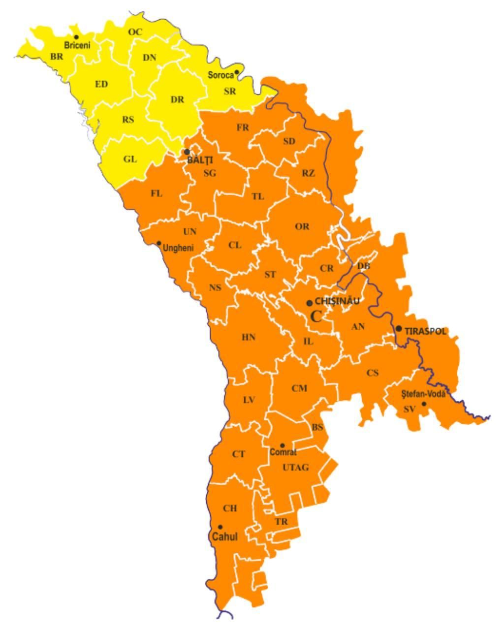AVERTIZARE METEO - COD PORTOCALIU DE PRECIPITAȚII ȘI VÂNT PUTERNIC!