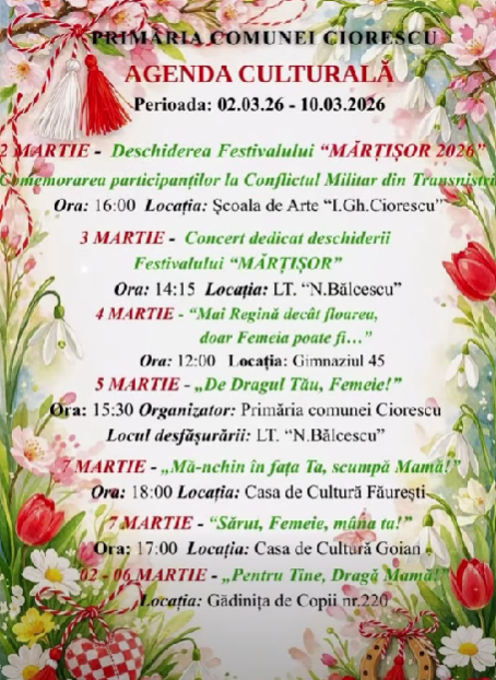 AGENDA CULTURALĂ!