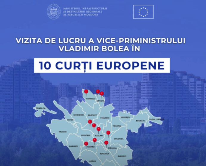 Vizită la 10 obiective din sectoarele capitalei și din suburbii unde inspectează proiecte de reabilitare a curților realizate în cadrul programului „Curtea Europeană”!