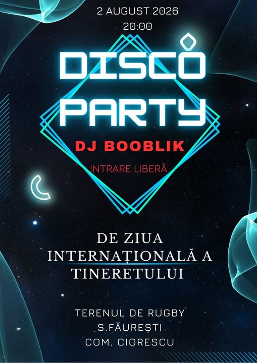 Disco Party la S. Făurești – sărbătorim împreună Ziua Internațională a Tineretului!